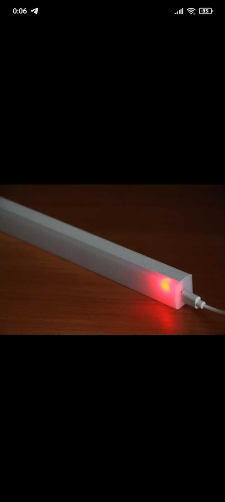 Світлодіодна LED лампа 50 см.36 LED   1500 mAh  З датчиком руху
