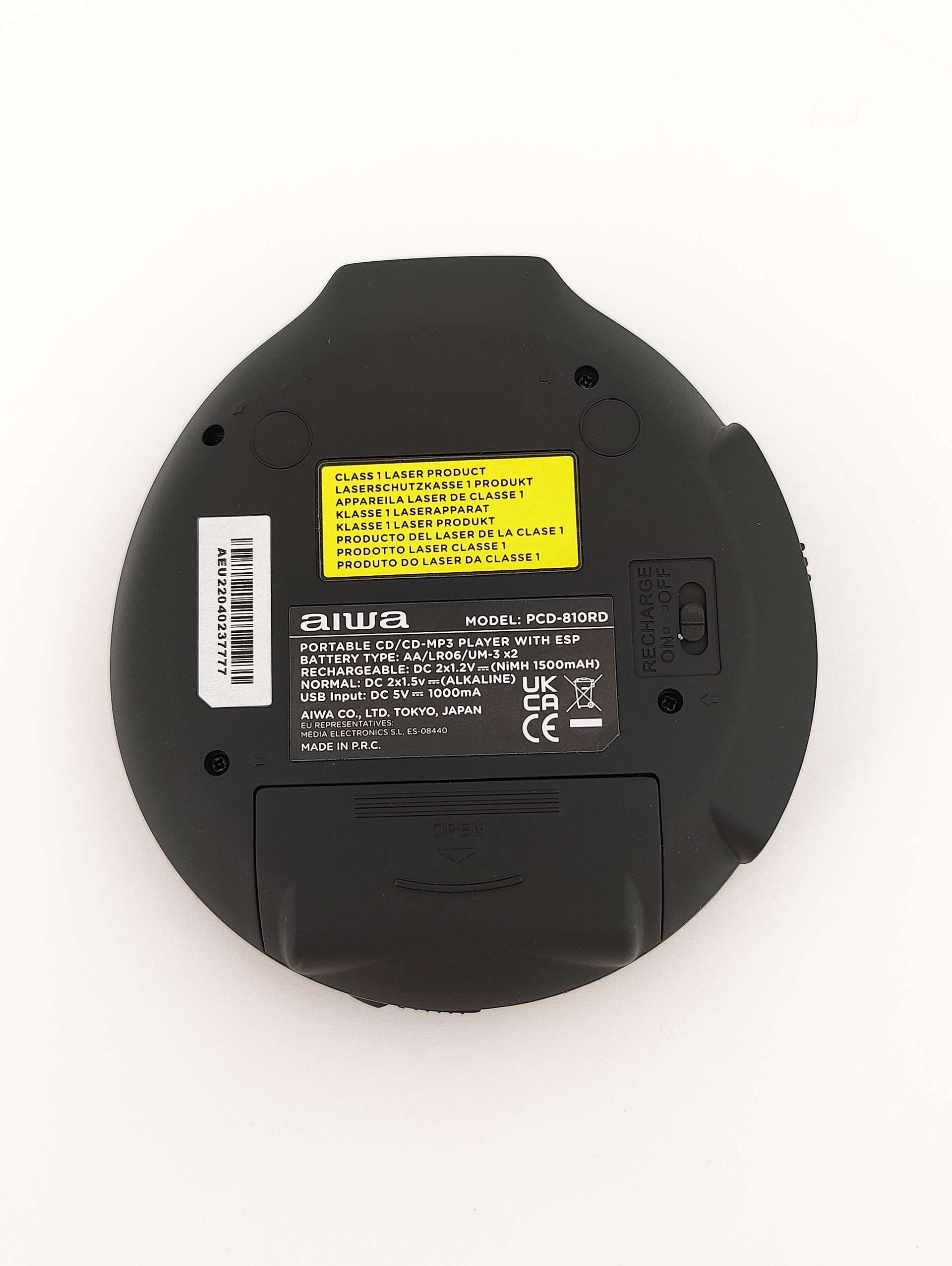 Przenośny odtwarzacz Aiwa PCD-810RD czarno-czerwony