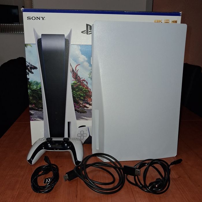 PlayStation 5 (PS5) – Versão Disco – Comando + Suporte + Cabos + Caixa