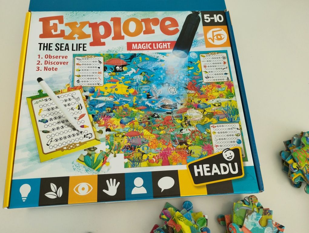 Puzzle "explore the sea life" headu