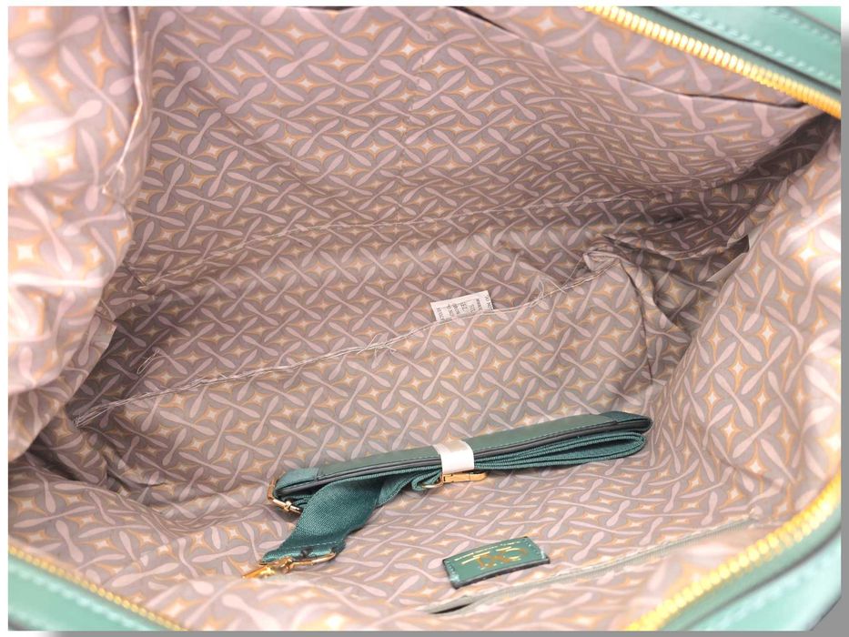 Duża torba podróżna CXL Christian Lacroix zielona pikowana