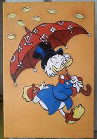 Картина маслом на холсте Скрудж Макдак, Scrooge McDuck