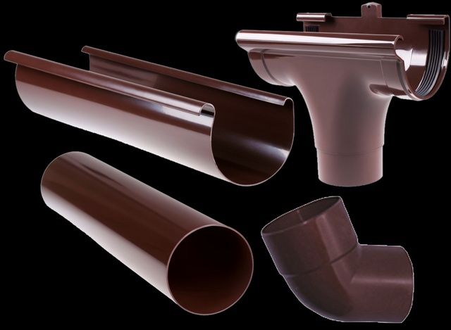 Водосток Металл, Пластик Коричневый, Белый, Графит, Черный, Красный