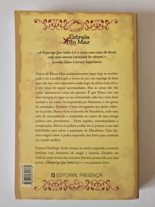 Livro juvenil "A Rapariga que Sabia Ler" de Frances Hardinge