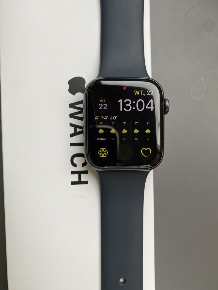 Idealny Apple Watch serii SE 44 mm SPACE GRAY w PERFEKCYJNYM stanie!