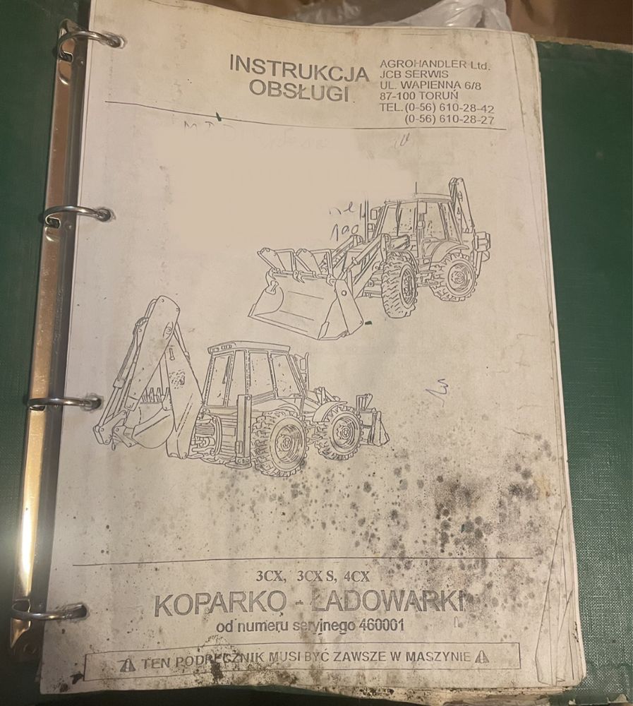 Instrukcja obsługi koparko-ładowarka JCB 3CX 3CX S 4CX