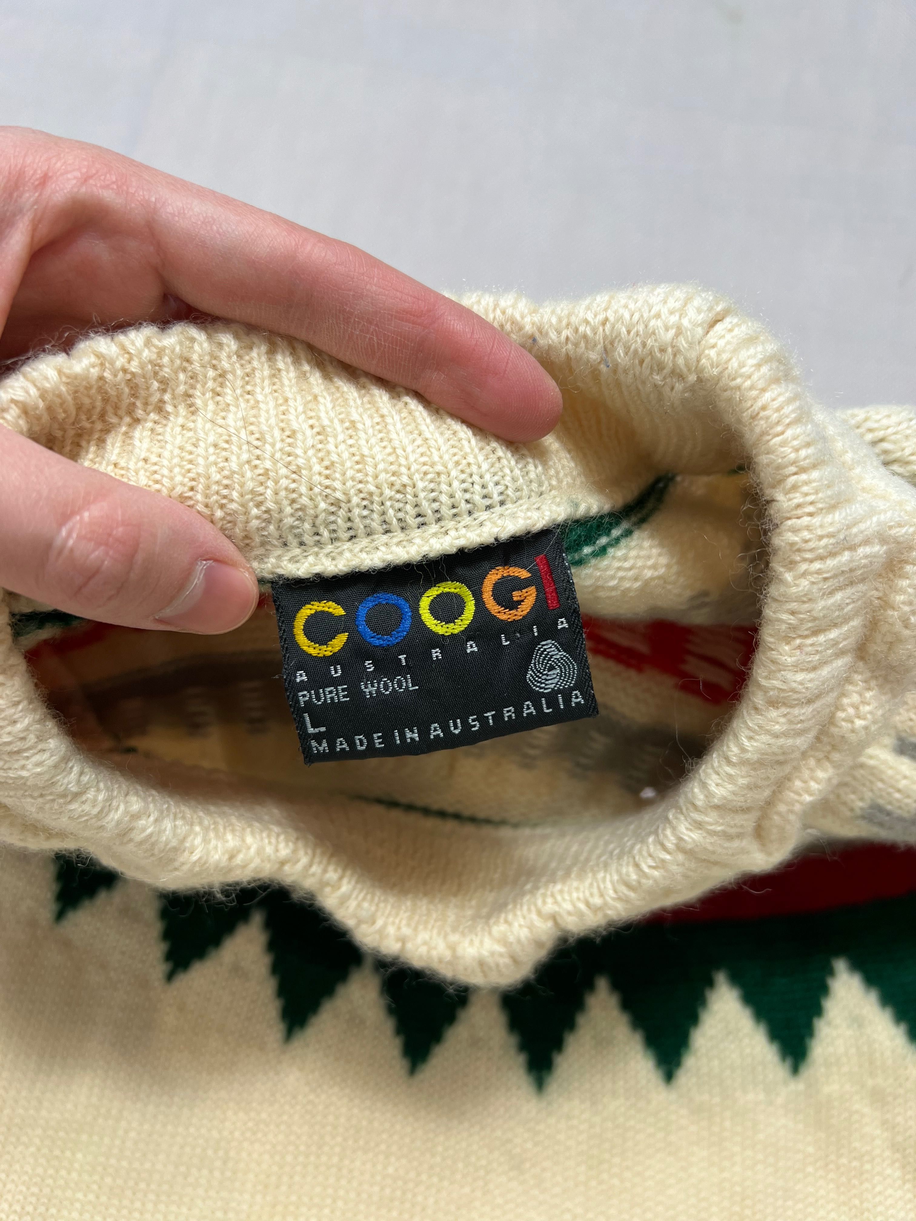 Rare Sweter Coogi vintage pure wool color pattern