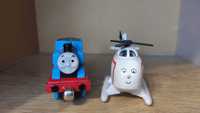 metalowy Thomas i Harold.pociąg i helikopter