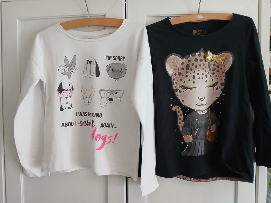 Bluzeczki z długim rękawem na 8-10 lat