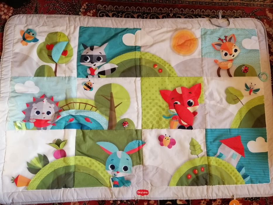 Большой развивающий коврик "Веселая лужайка"