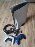 Ps5 z napędem Fat 825gb ZESTAW słuchawki, dwa pady, ladowarka