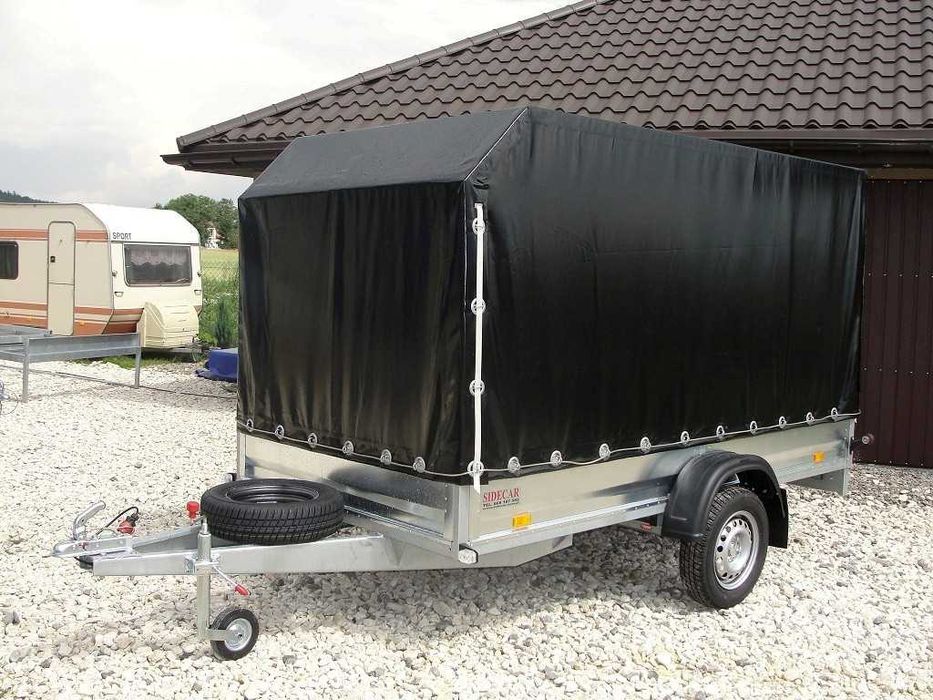 Przyczepka samochodowa SIDECAR 300x156 750 kg Producent - TRANSPORT