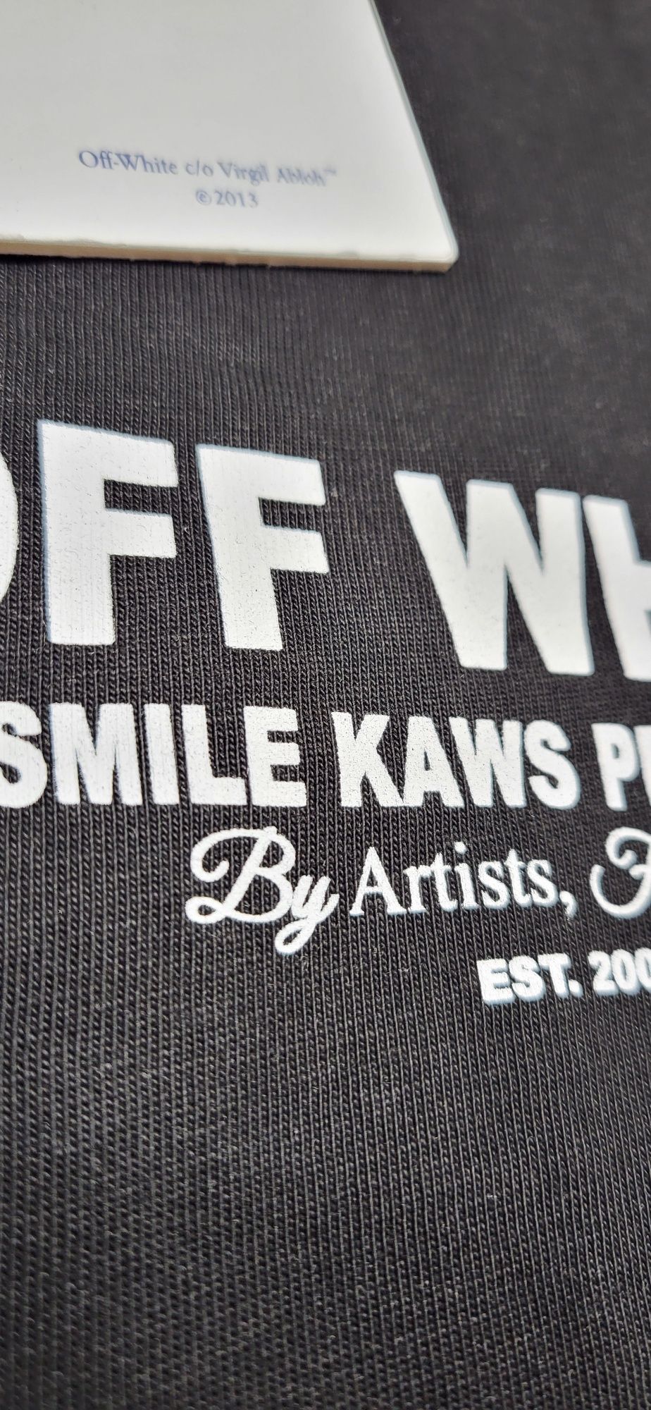 Off white koszulka męska najwysza jakość bawełny logo czarna XL