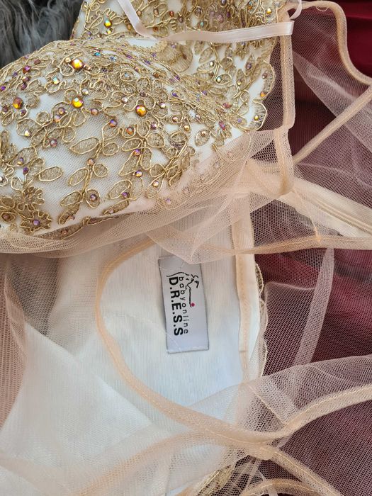 XA60 Suknia sukienka długa maxi czerwona zip rozmiar M-L wieczorowa