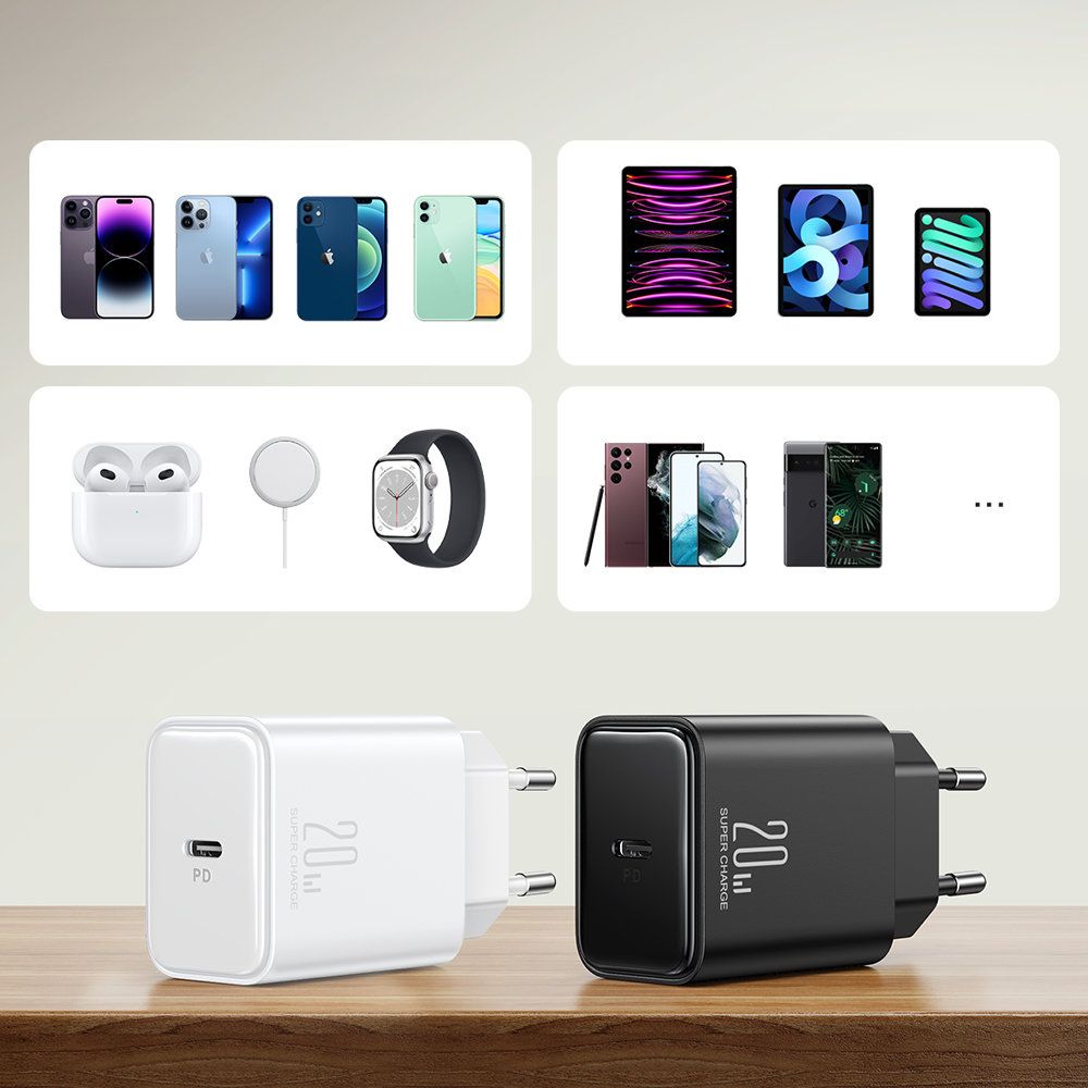 ładowarka sieciowa usb-c 20w pd czarna