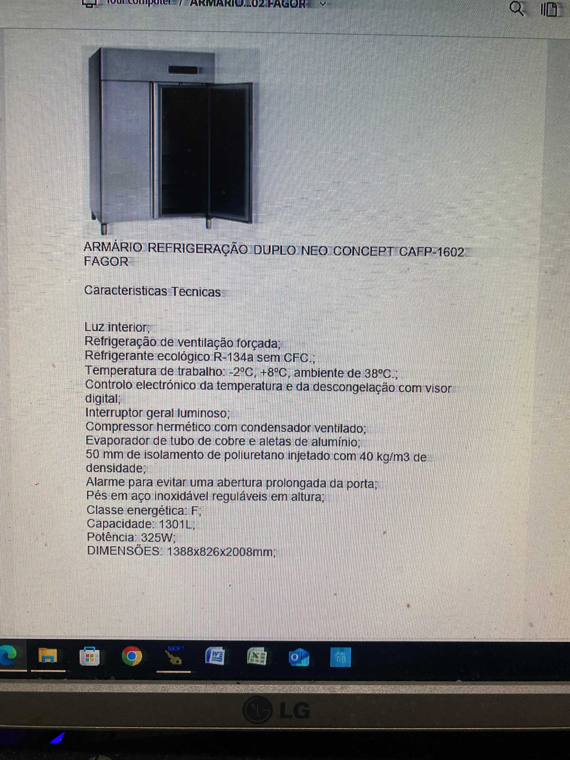 Armário Refrigeração DUPLO NEO CONCEPT