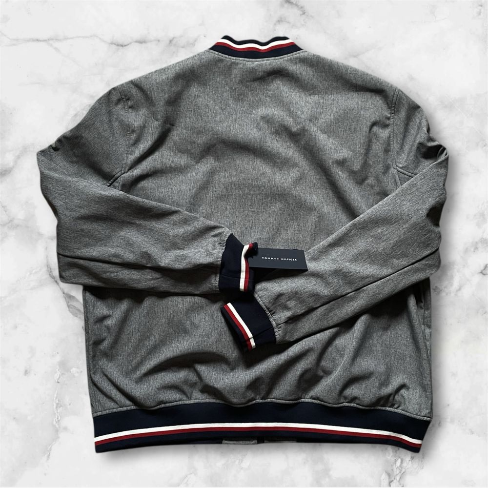 XXL 3XL 52 54 Tommy Hilfiger бомбер куртка вітровка ветровка серая