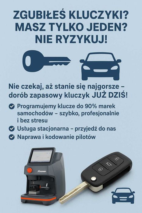 Dorabianie kluczy samochodowy programowanie immo kopiowanie