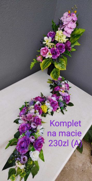 Wiązanka na cmentarz, stroik komplet na grób