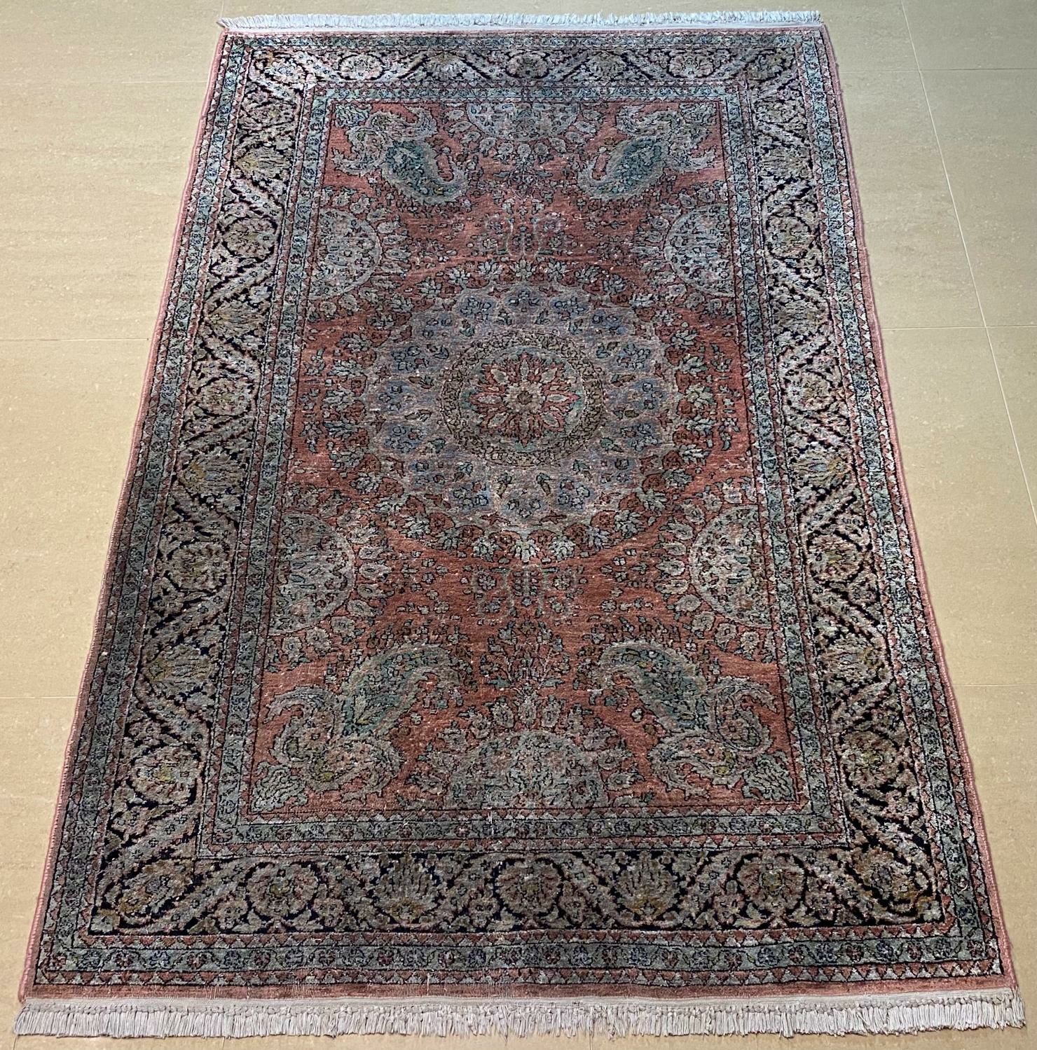Ghoum jedwabny dywan perski 180 # 106 - ręcznie tkany z jedwabiu