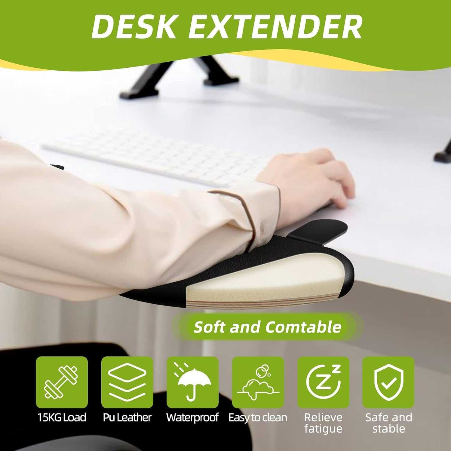 Apoio de braço ergonômico para mesa – como novo