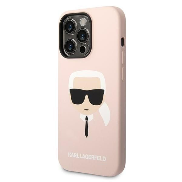 Etui Karl Lagerfeld Silicone do iPhone 14 Pro Max 6,7" Jasnoróżowy