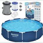NOWY Basen Stelażowy Okrągły Bestway 305 x 76 cm + Pompa + Filtr