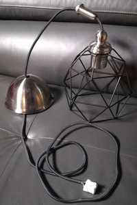 Solidna lampa sufitowa czarna, metalowa