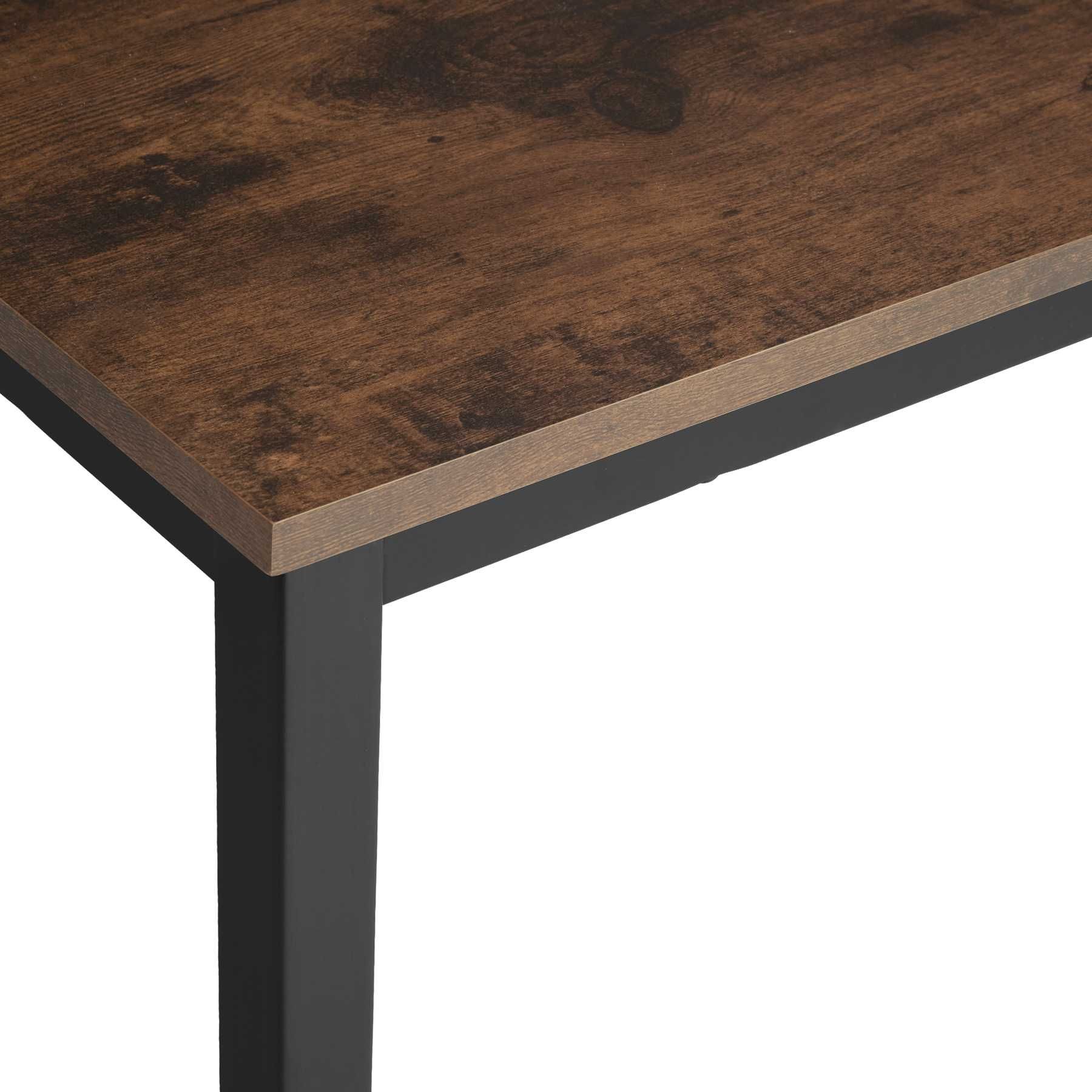 Biurko Jenkins industrialny ciemny 100 cm OUTLET