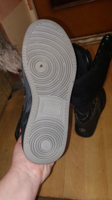 Зимові чоботи, шкіра + шкірзам + текстиль