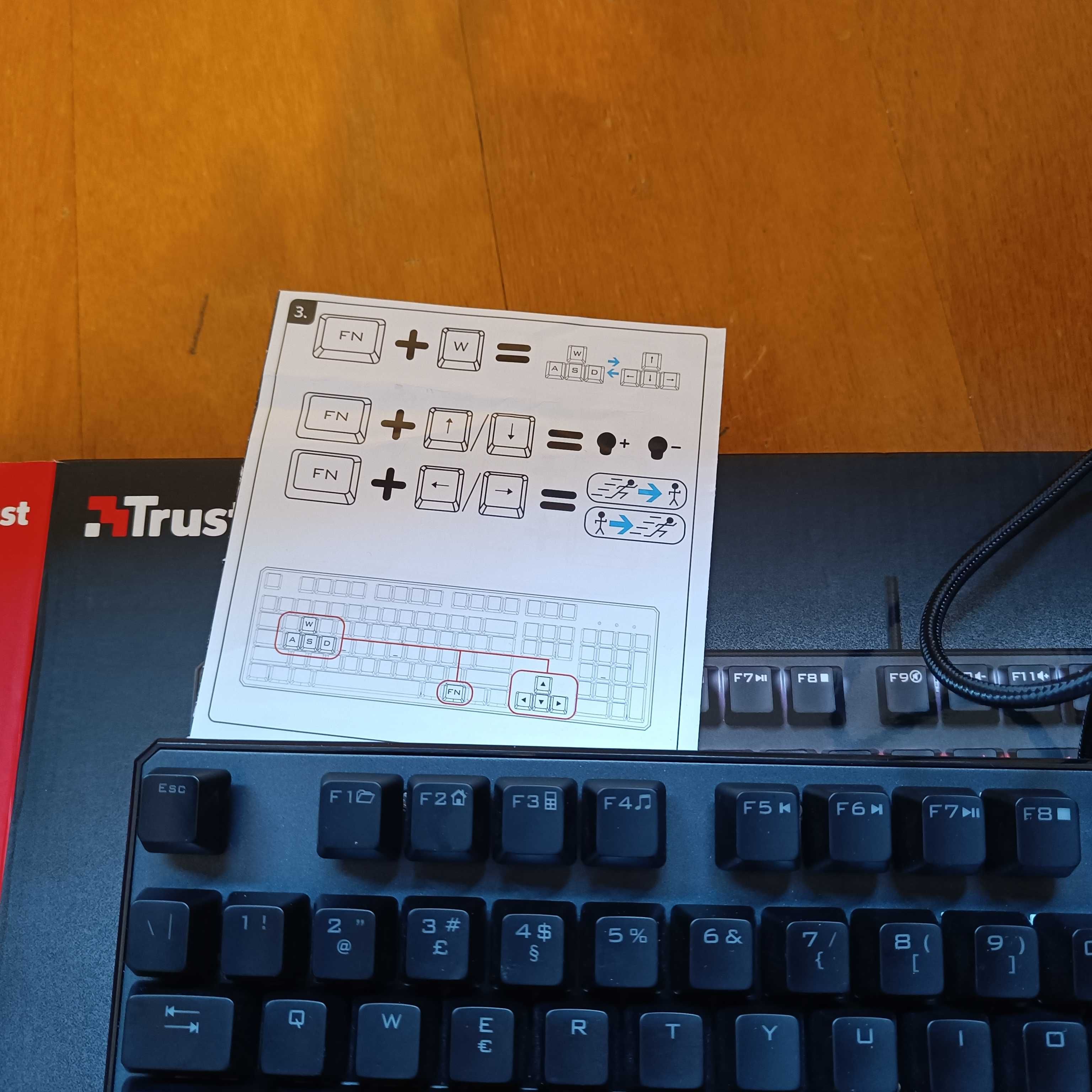 Teclado mecânico Trust GXT 865 Asta PT