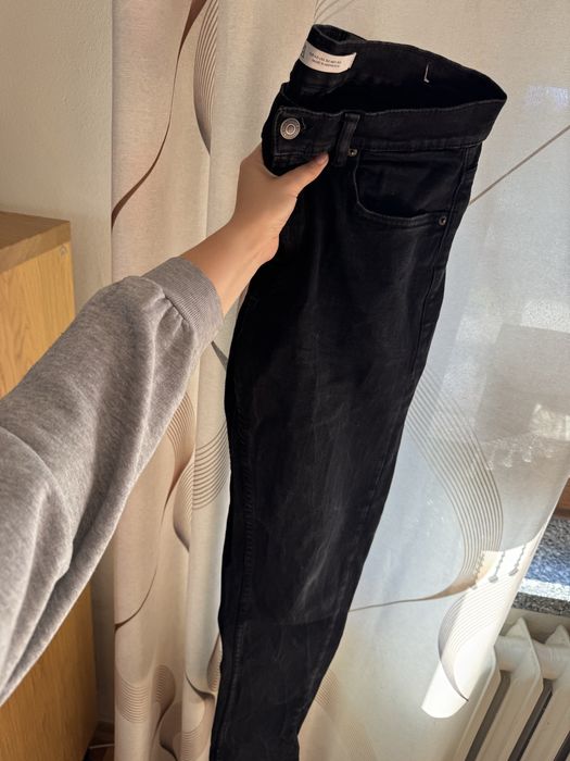 Czarne jeansy męskie Zara prosta nogawka