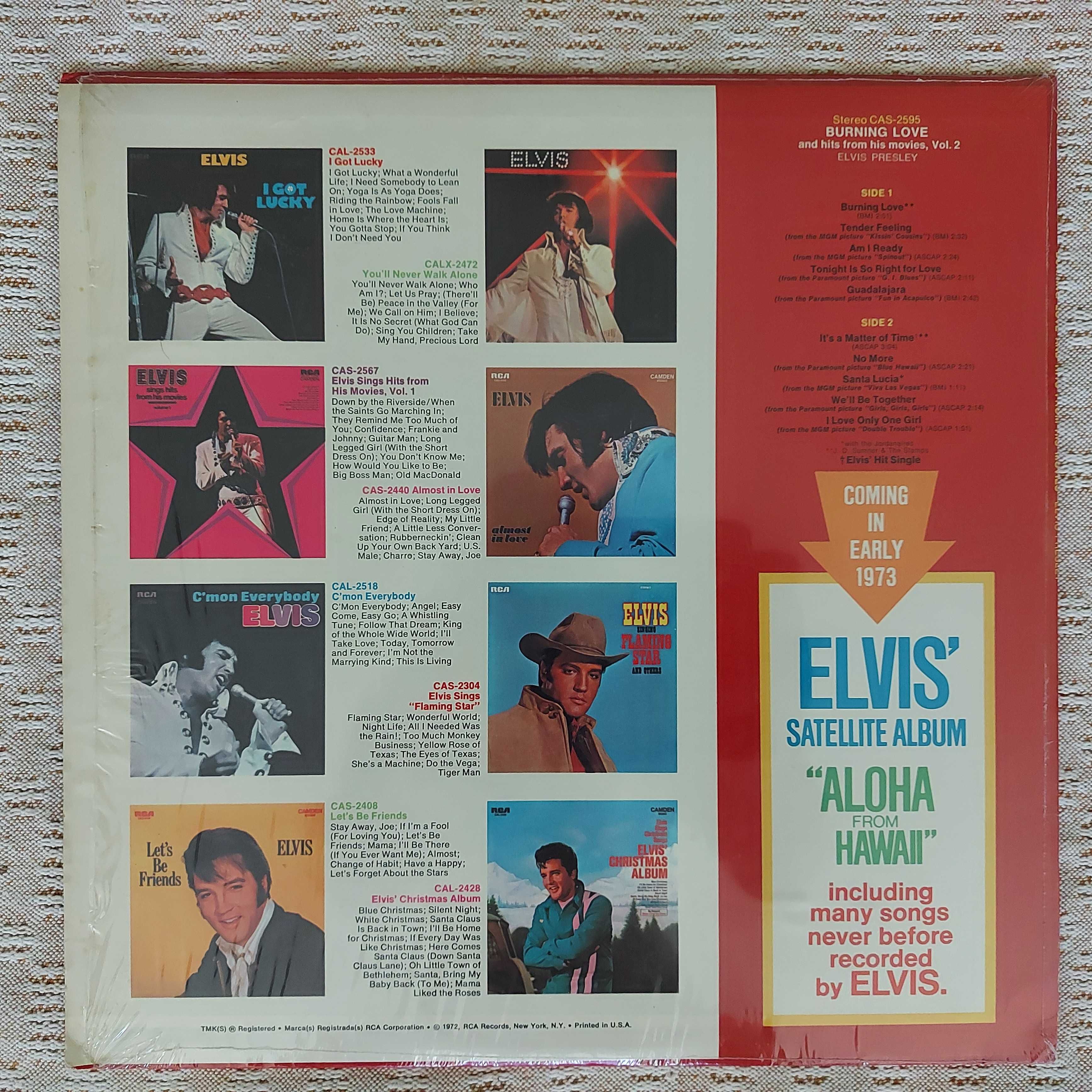 Elvis* Burning Love And Hits From His Movies, Vol. 2  US Nov 01, 1972