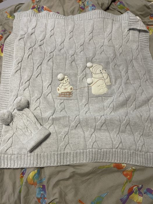 Детский плед с шапочкой