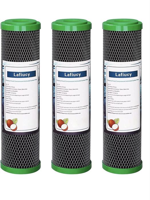 3 und Filtro de agua de carvao ativado, 10 polegadas