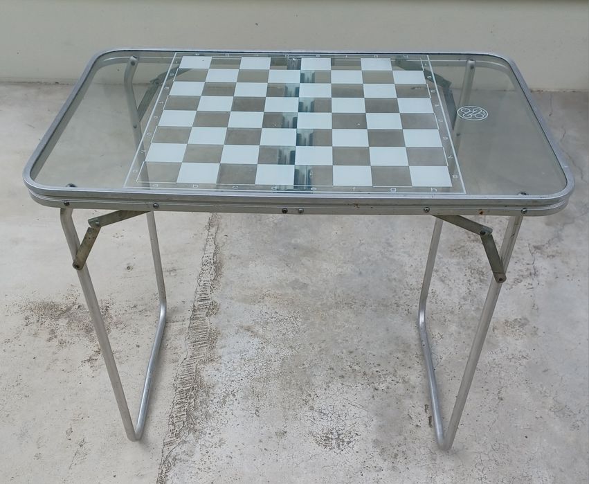 Składany stolik szachowy PRL