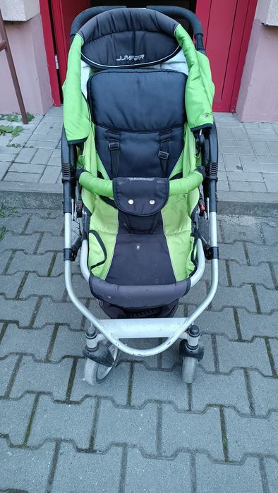 Wózek dziecięcy zielono czarny