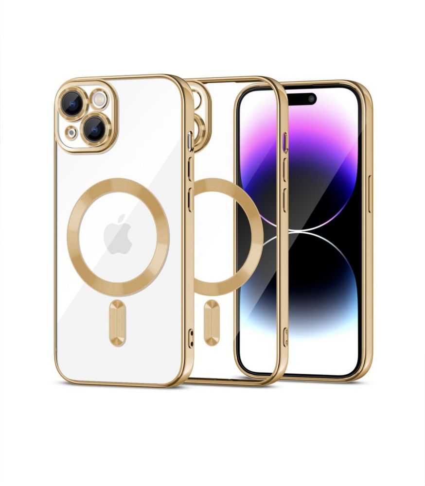 Etui case iphone 15 gold magsafe