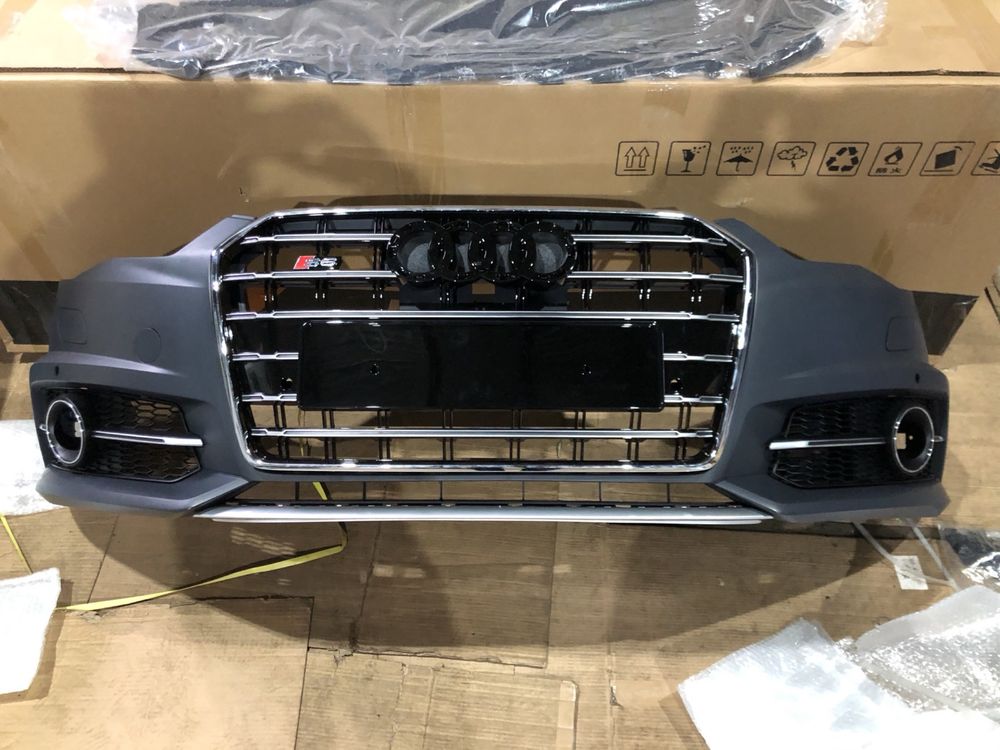 Бампер Audi A6 C7 ресталйлинг бампер А6 2014-2018 решетка бампер