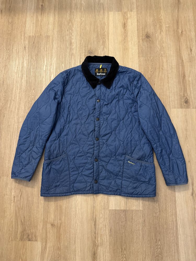 Barbour Liddesdale Track Quilt Jacket XL Light blue kurtka lekka
