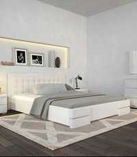 Ліжко з натурального дерева сосна 180х200 Регіна білий Арбор Древ