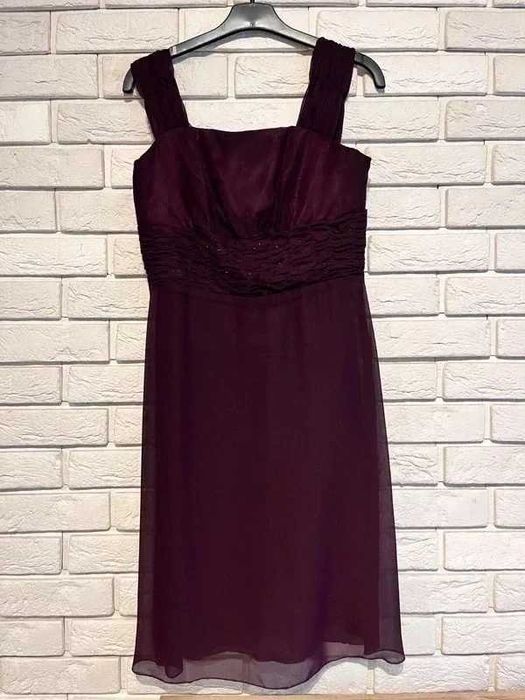 Wiśniowa sukienka z bolerkiem r. 38-40 sylwester, studniówka, wesele