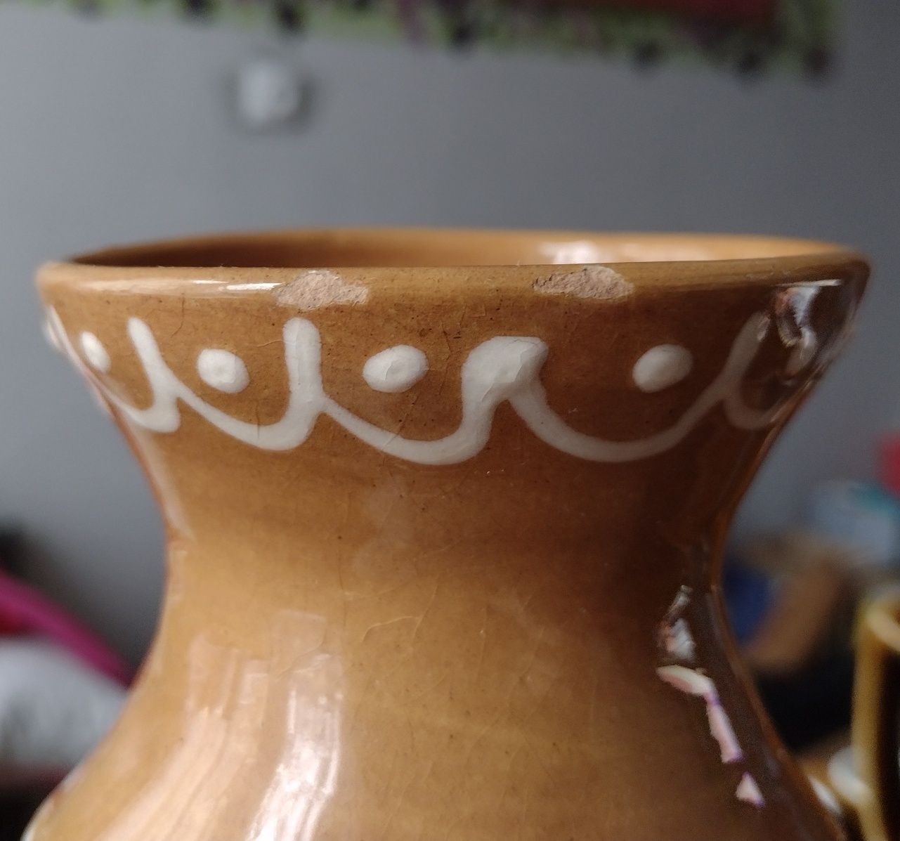 Wazon ceramika 23 cm PRL