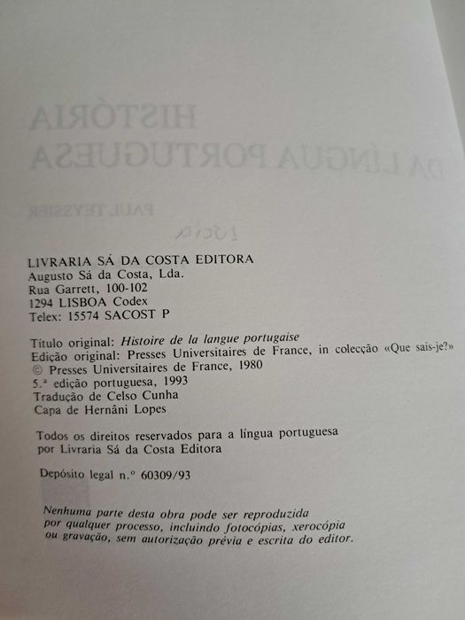 História da Língua Portuguesa