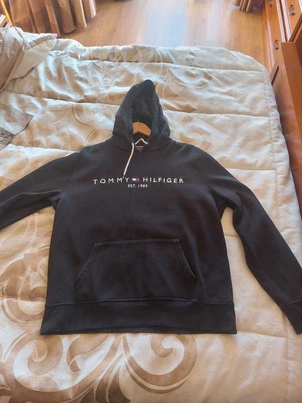 Camisola hoodie preto Tommy Hilfiger XL (veste L)