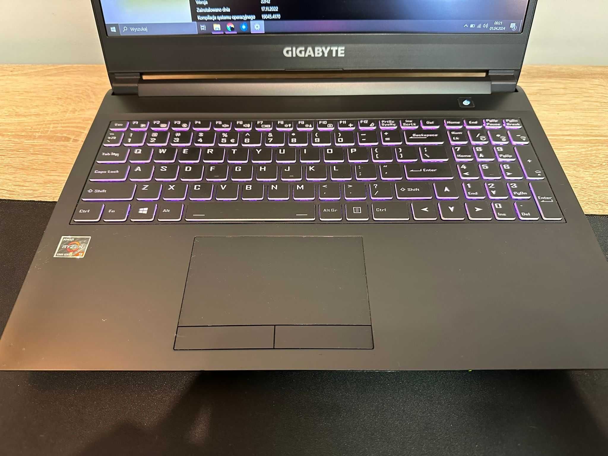 Laptop Gigabyte A5 R9-5900HX/16GB/1024/RTX3070/240Hz