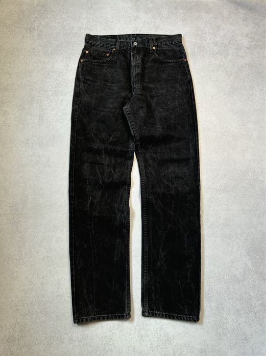 Винтажные джинсы Levi’s 505 made in Mexico черные мужские (оригинал)