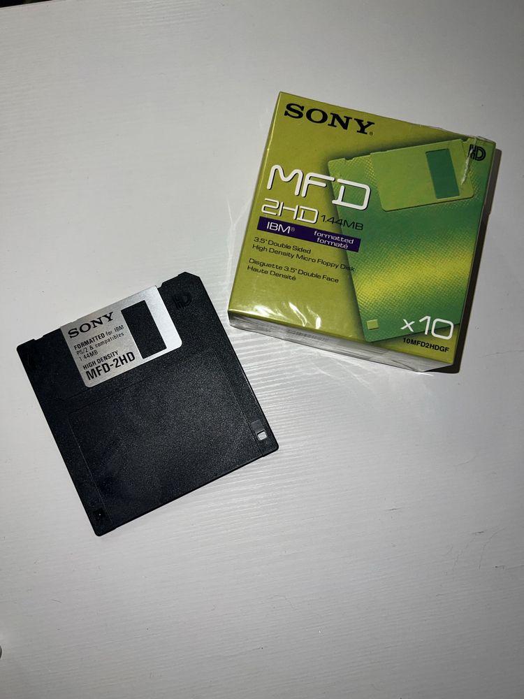 3,5” флоппі-диски дискети Sony MFD 2HD 1,44 MB нові в упаковках