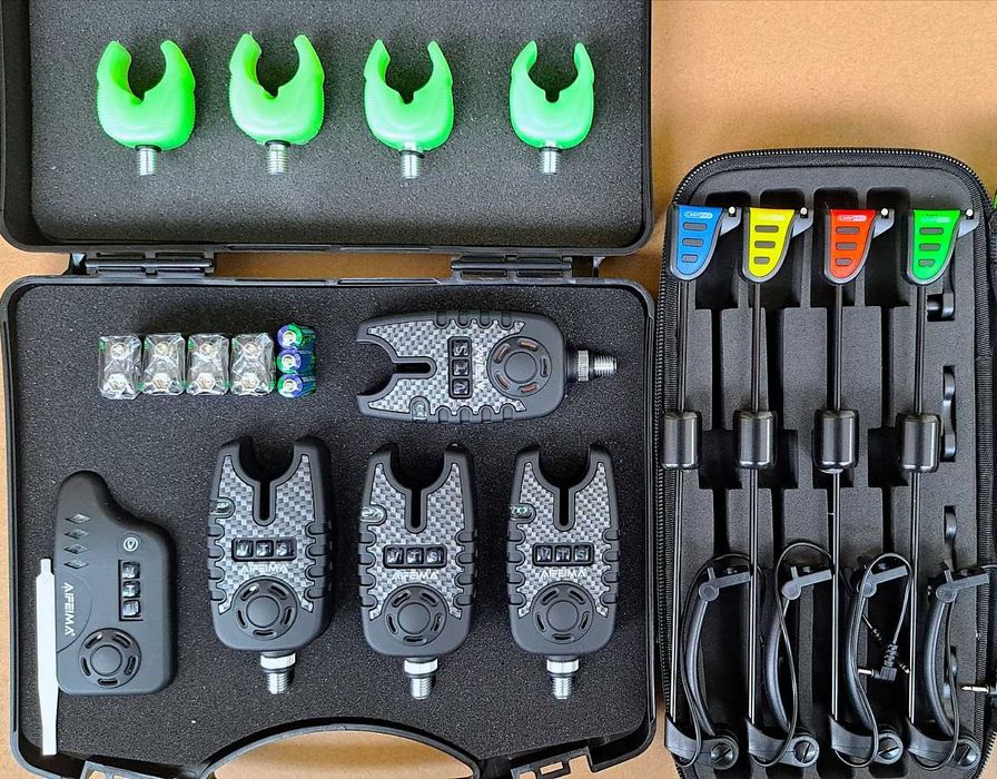 Набір сиг. AIFEIMA RAVEN 4+1; свінгери Carp Pro Cratus Evo в кейсі