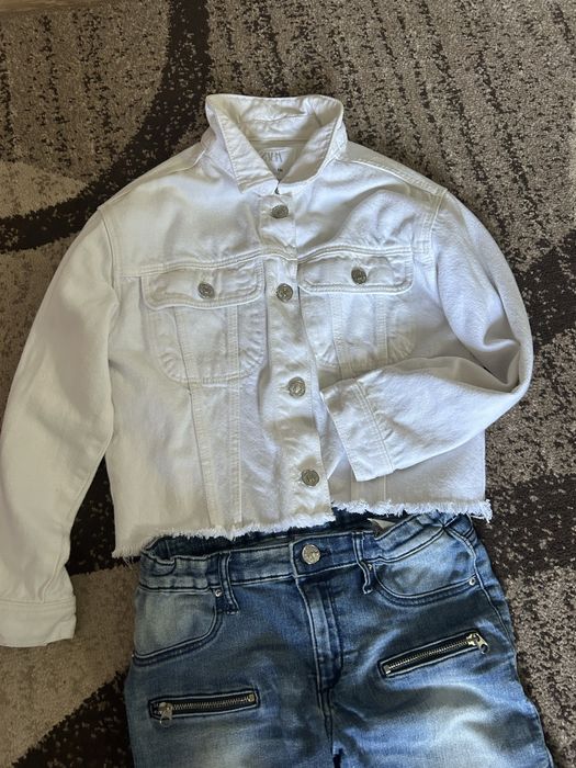Білий джинсовий піджак ZARA 134